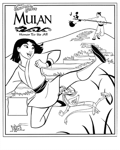 Mulan Coloring Pages 6