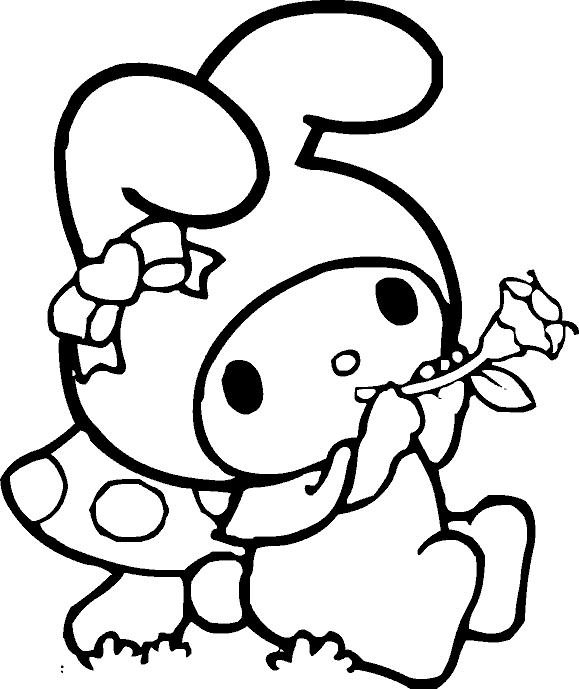 My Melody Coloring Pages 6