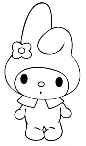 My Melody Coloring Pages 9