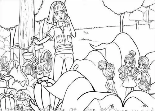 Barbie Thumbelina Coloring Pages 5