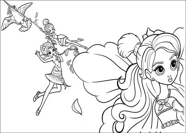 Barbie Thumbelina Coloring Pages 15