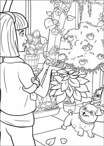 Barbie Thumbelina Coloring Pages 28