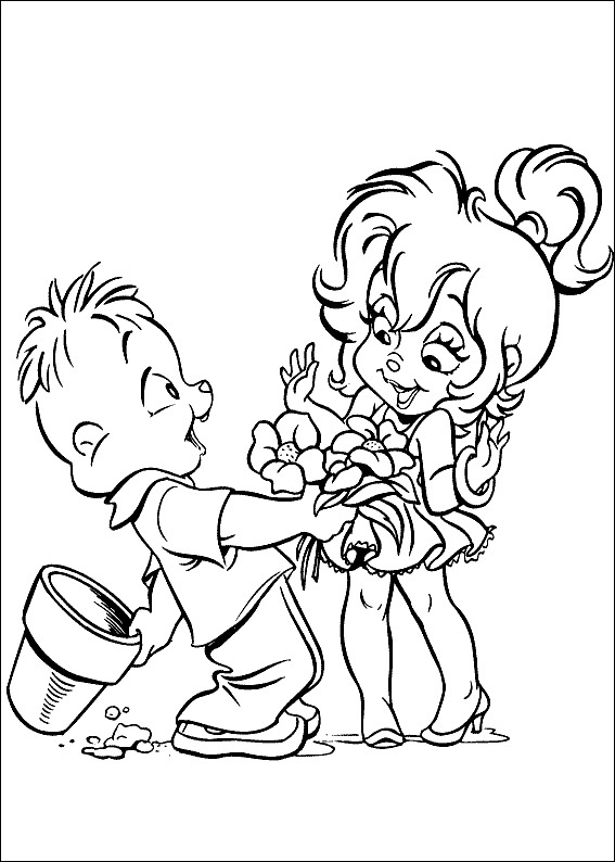 Alvin and the Chipmunks Coloring Pages 10