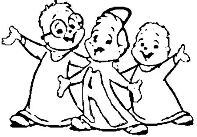 Alvin and the Chipmunks Coloring Pages 2