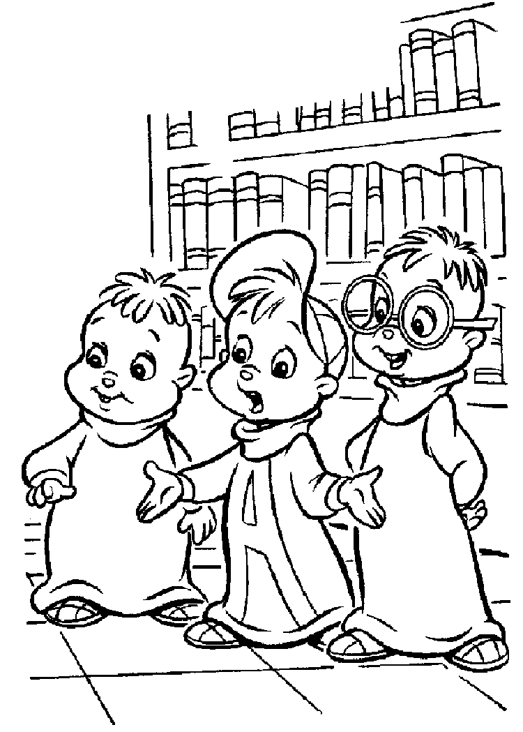 Alvin and the Chipmunks Coloring Pages 3