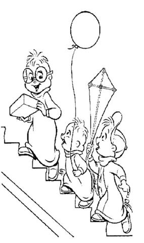 Alvin and the Chipmunks Coloring Pages 4
