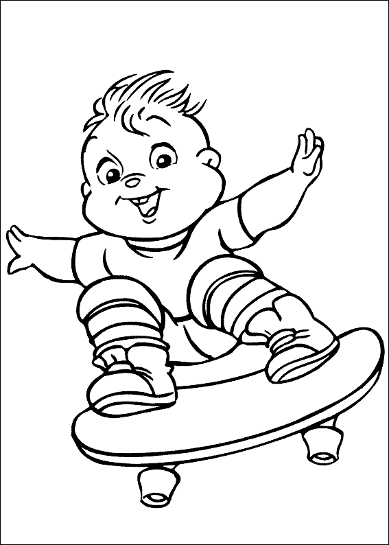 Alvin and the Chipmunks Coloring Pages 9