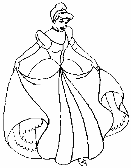 Cinderella New Coloring Pages 1