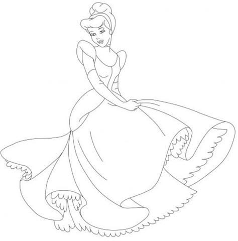 Cinderella New Coloring Pages 10
