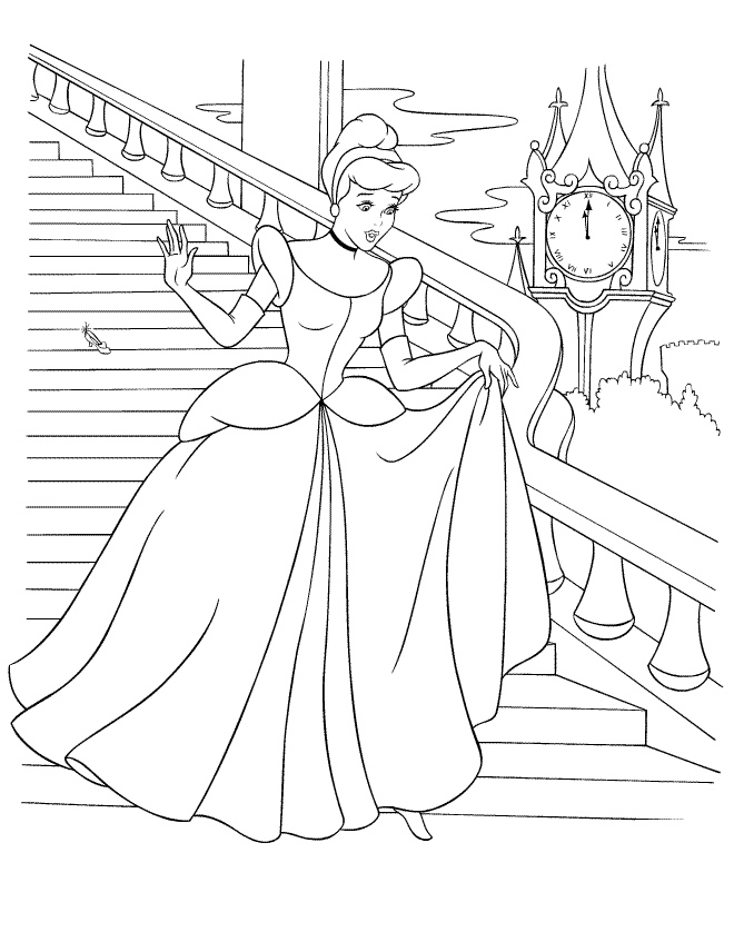 Cinderella New Coloring Pages 11