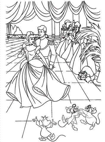 Cinderella New Coloring Pages 6