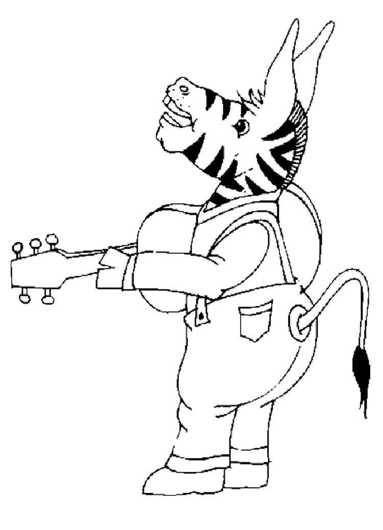 Zebra Coloring Pages 6