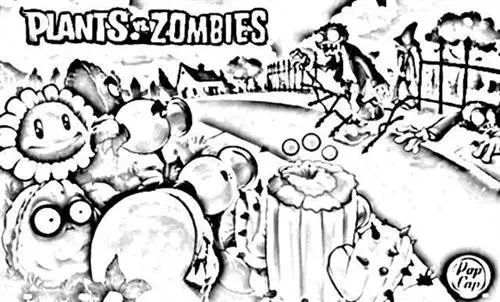 Plants VS Zombies Coloring Pages 1