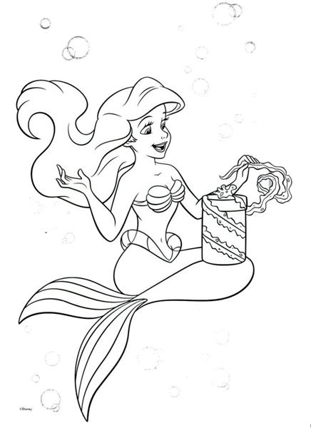 Princess Ariel Coloring Pages 4