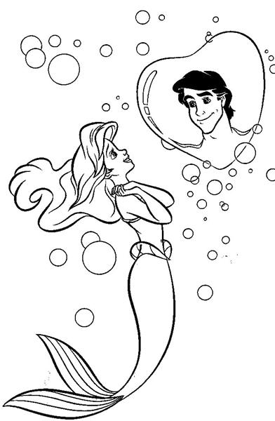 Princess Ariel Coloring Pages 8