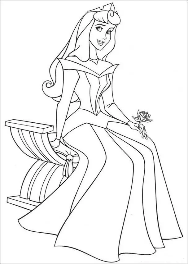 Princess Aurora Coloring Pages 2