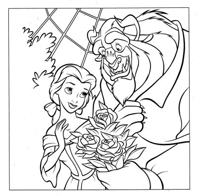 Princess Belle Coloring Pages 1