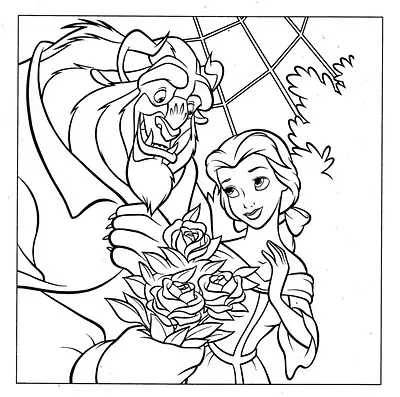 Princess Belle Coloring Pages 12