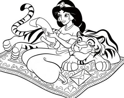 Princess Jasmine Coloring Pages 2