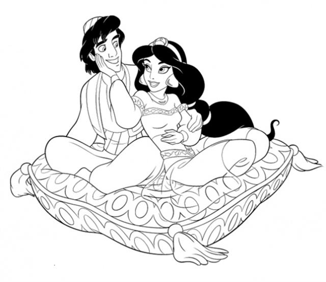 Princess Jasmine Coloring Pages 6