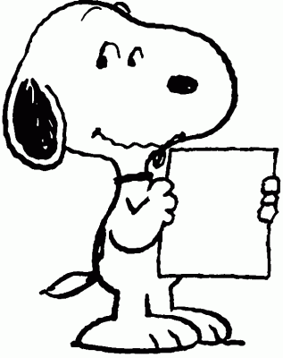 Snoopy Coloring Pages 9