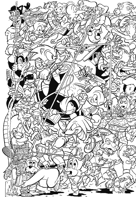 Sonic Adventure Coloring Pages 1