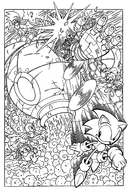 Sonic Adventure Coloring Pages 7