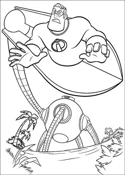 The Incridible Coloring Pages 12