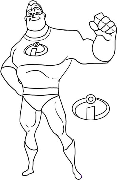 The Incridible Coloring Pages 9