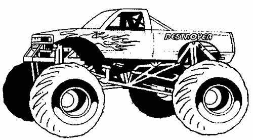 Monster Truck Coloring Pages 4
